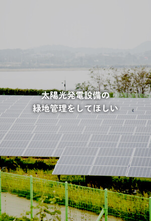 太陽光発電設備の緑地管理をしてほしい